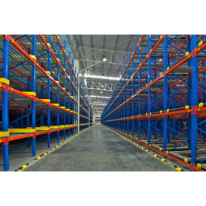 Heavy-duty storage pallet racks, beam racks and tool hangers for industrial warehouse construction material storage