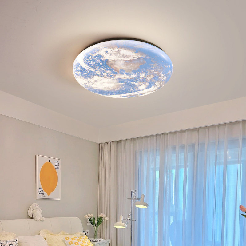 New Design 54w 72w 115w Indoor Study Bedroom Decorative Lights Full Spectrum Eye Protection Moon Ceiling Light