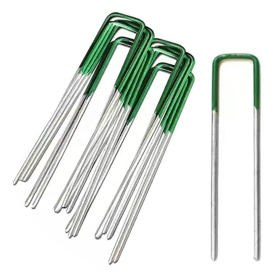 Custom Metal Steel Heavy Duty U Shaped Securing Parts Galvanised U Pins Pegs For Garden Stakes Ground Grass