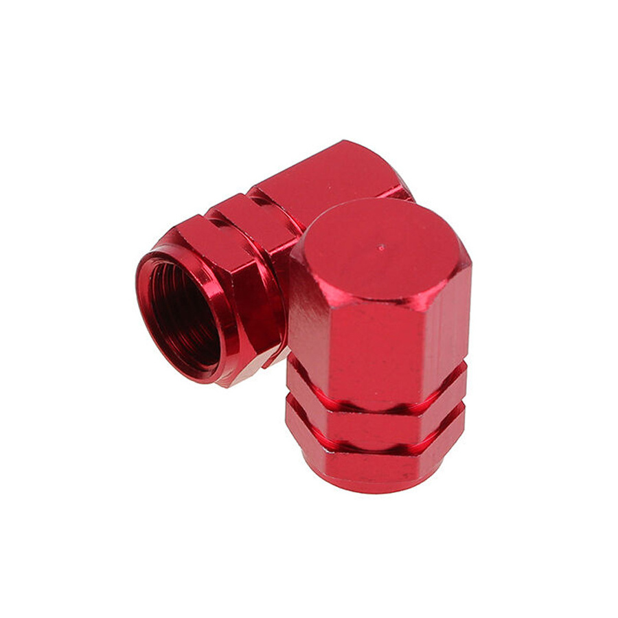 IATF16949 Passed Custom Car Accessories Colorful Aluminum Alloy Hexagonal Tire Wheel Rims Stem Air Ventildeckel Valve Cap