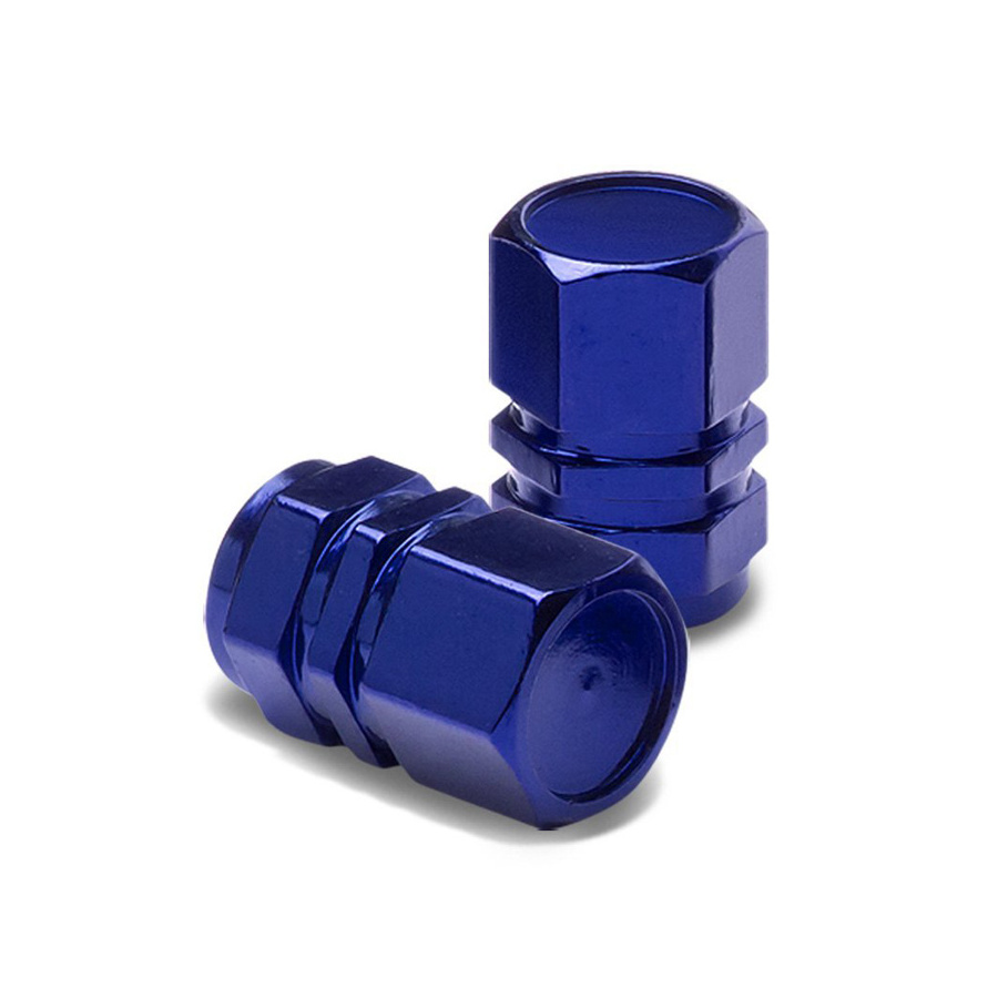 IATF16949 Passed Custom Car Accessories Colorful Aluminum Alloy Hexagonal Tire Wheel Rims Stem Air Ventildeckel Valve Cap