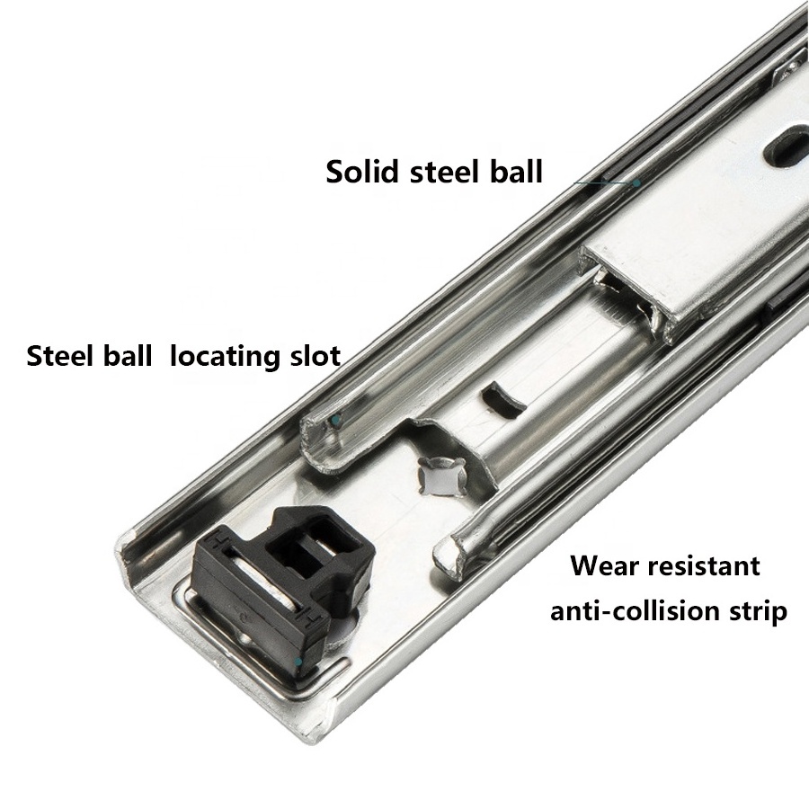 Custom Locking Drawer Slides  precision metal steel Extra Heavy Duty Side Mounted Ball Bearing Drawer Slide in Zinc Finish