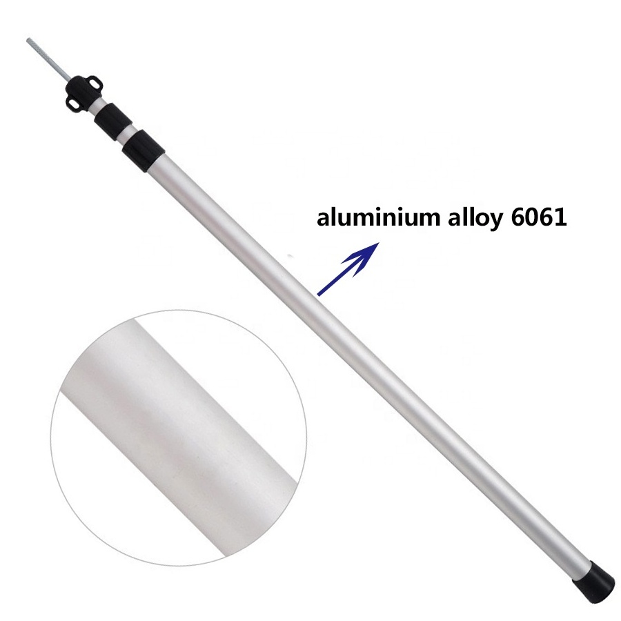 Custom Aluminum Alloy Adjustable Tent Support Rods Telescopic Camping Tent Pole For Outdoor Hiking Shelter Tarp Awning Pole