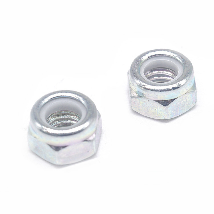 Manufacturer Custom 304 Stainless Steel Anti Loose All Steel Insert Lock Nuts Hex Self Locking Nuts with Nylon