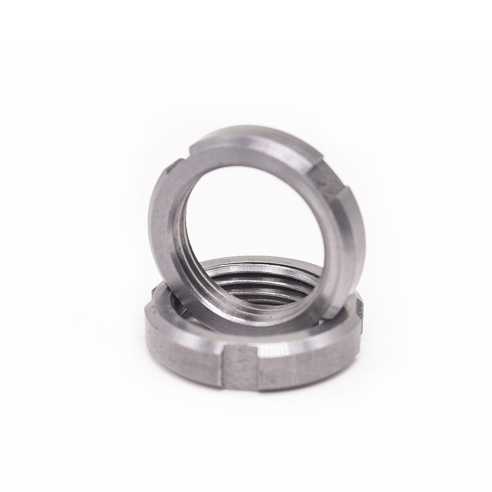 customized stainless steel bearing lock groove round nut slotted round nuts