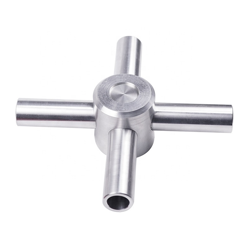 Union pipe fitting Custom ss304 ss316L Cross Stainless Steel Pipe Fitting