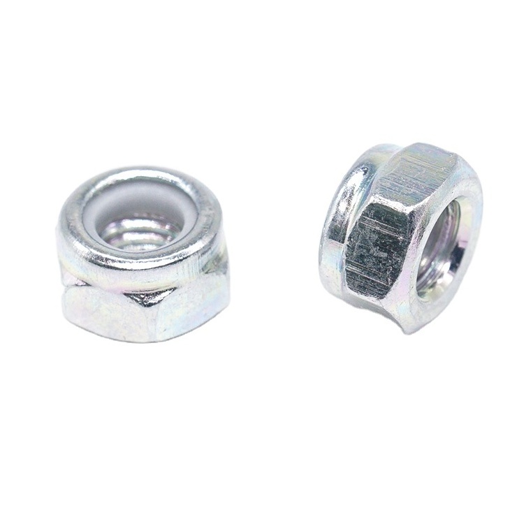 Manufacturer Custom 304 Stainless Steel Anti Loose All Steel Insert Lock Nuts Hex Self Locking Nuts with Nylon