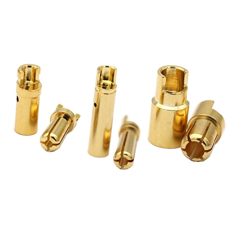 Custom Brass Copper Speaker Sockets Pin CNC Parts Heavy Duty Speaker Terminal Binding Post Gold Plated By Design Drawing