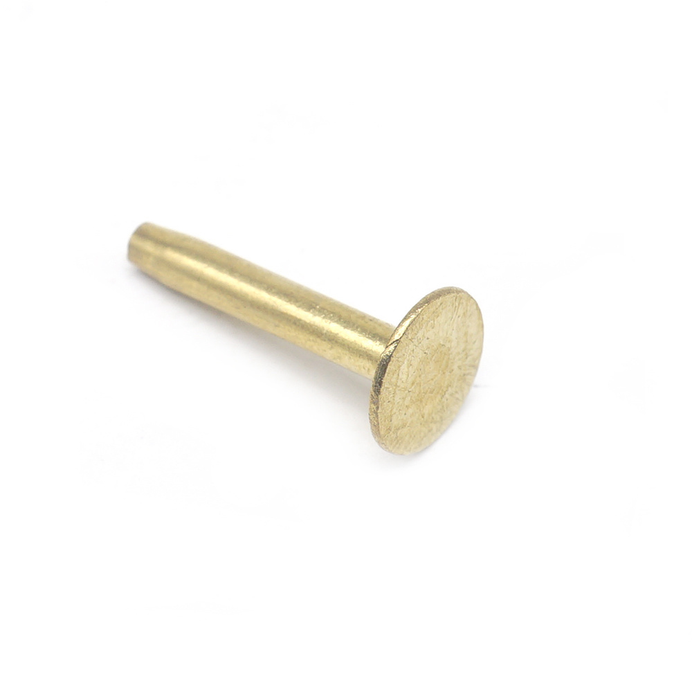 Flat head Half Hollow rivets Semi Tubular Rivet Brass Compression Tube solid Rivets