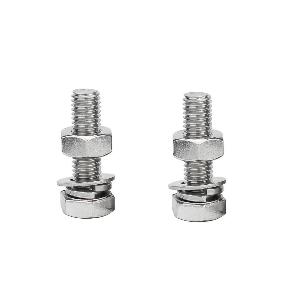 Custom Screw Nut Stainless Steel 304 316 Hexagon Bolt Screw Track Bolt Nut Part Marine Equipment Part