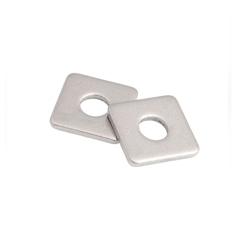 304 stainless steel flat square washer steel square gasket  M3-M16 for curtain wall and machines factory custom