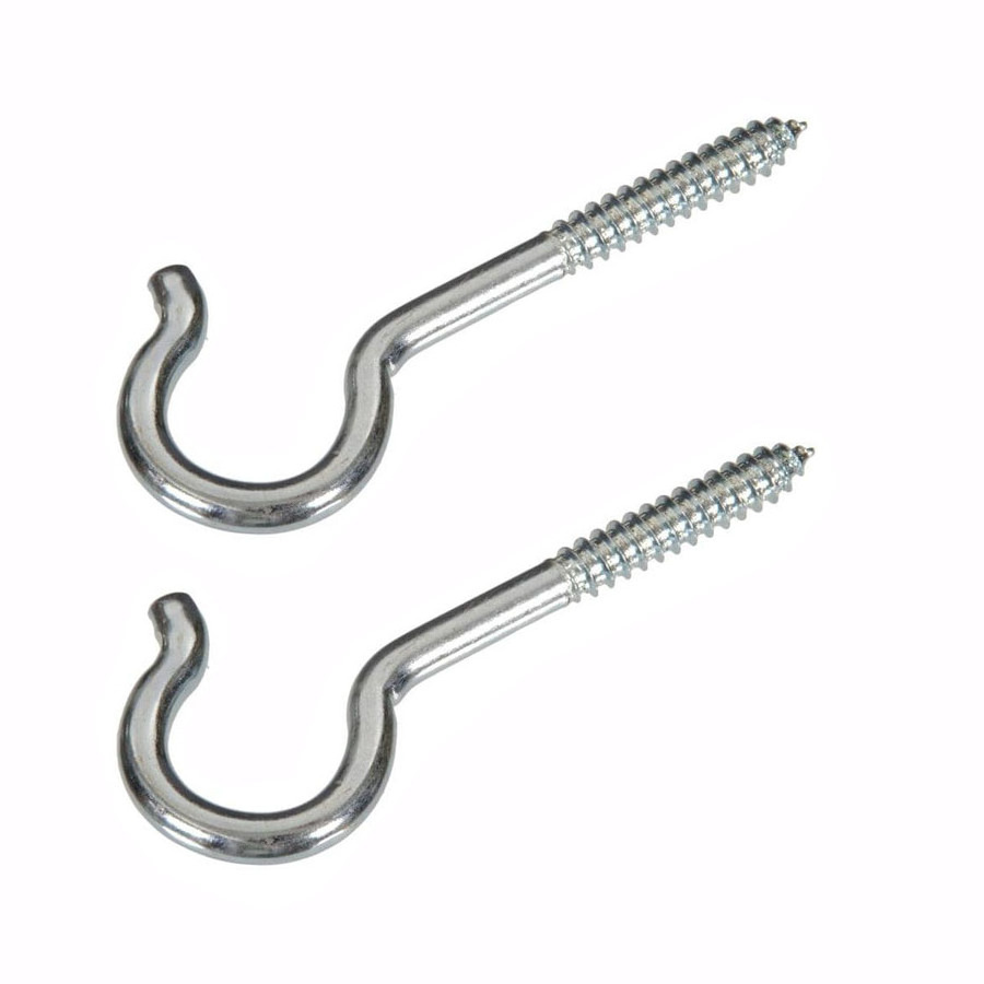 Custom Open Type Stainless Steel Screw Eye Hook L Type C Type Shaped Screw Hook Self Tapping Screws Square Cup Hook