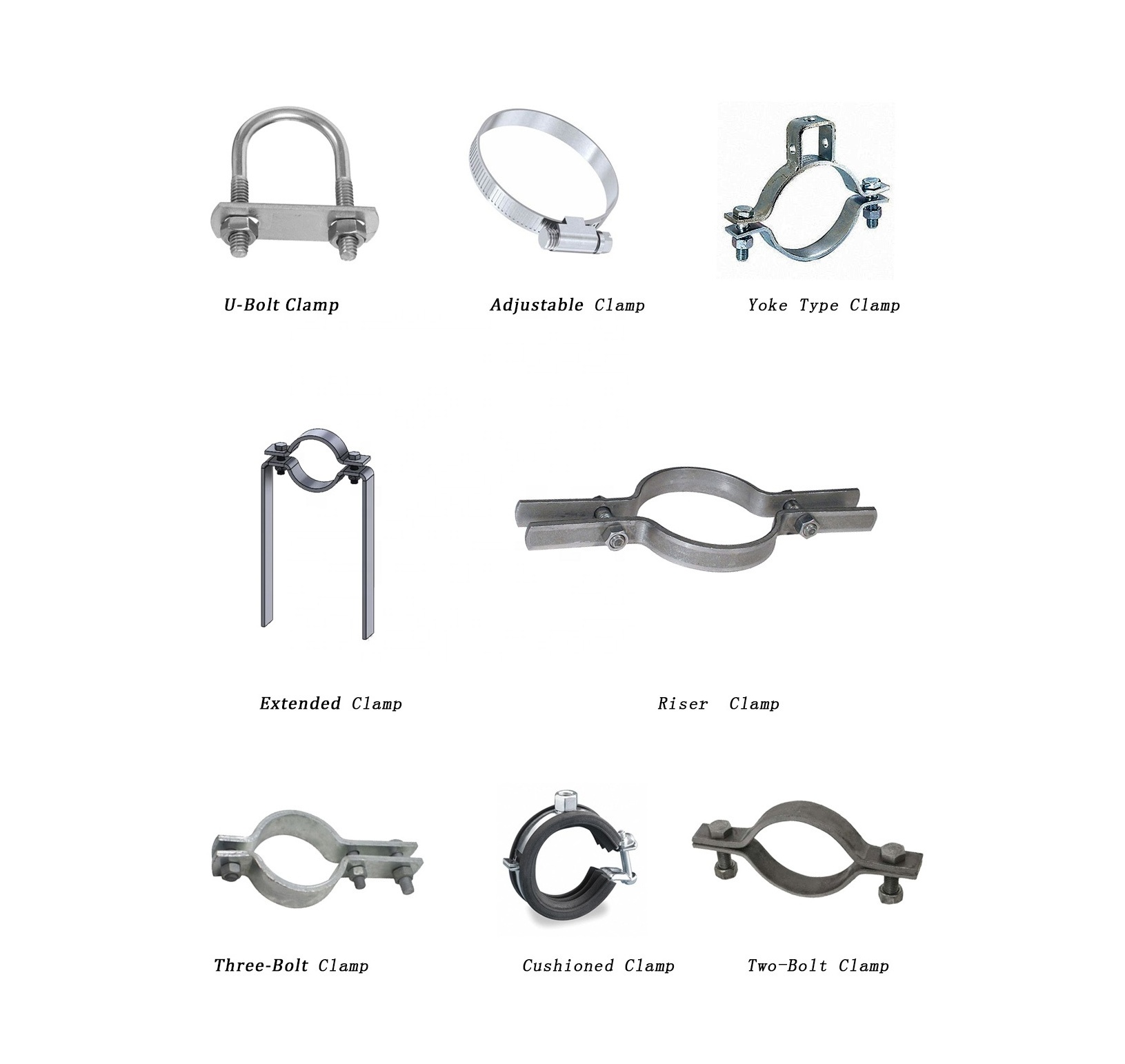 Customized Alloy Steel U Bolt Clamp Quick and Easy Pipe Installation Layout U Bolt Pipe Clamp for Small Diameter Pipes