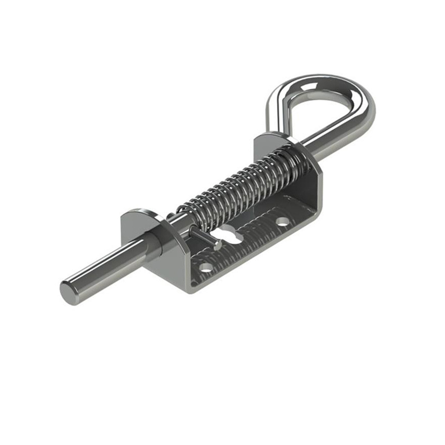 Hot sale Stainless Steel Trailer and Truck Gate Spring Loaded Bolt Latch With Holder On Fence Gate Latch