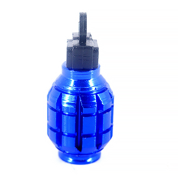 Grenad Tire Valve Caps for Car Motorcycle Bike Aluminum Valve Stem Caps for American Valves Car-styling Parts Accessories