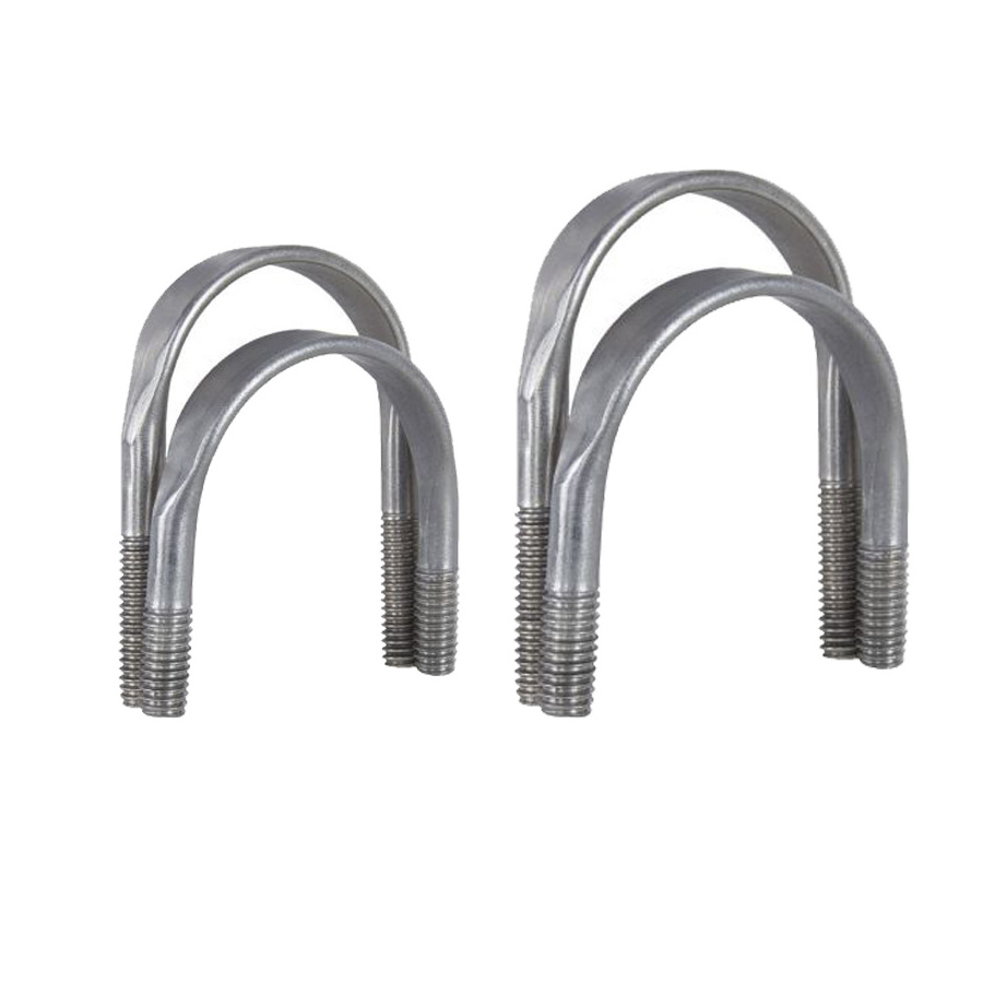 Custom Made 304/316 Stainless Steel Carbon Steel Customization Flat Square Bend U Bolt with Nuts