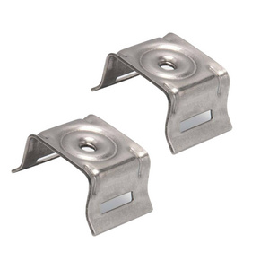 ISO Factory OEM Steel Sheet Fabrication U Shape Mounting Bracket Custom Construction Threaded metal Angle Flat Brackets