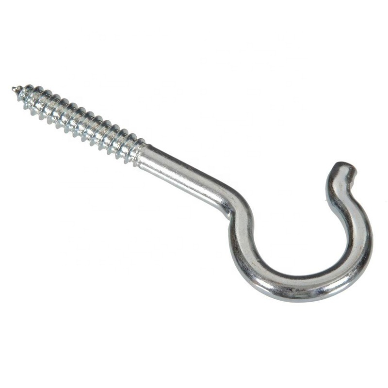 Factory Customized Carbon steel, stainless steel galvanized nickel plated high quality Screwed Ceiling Hook for wall