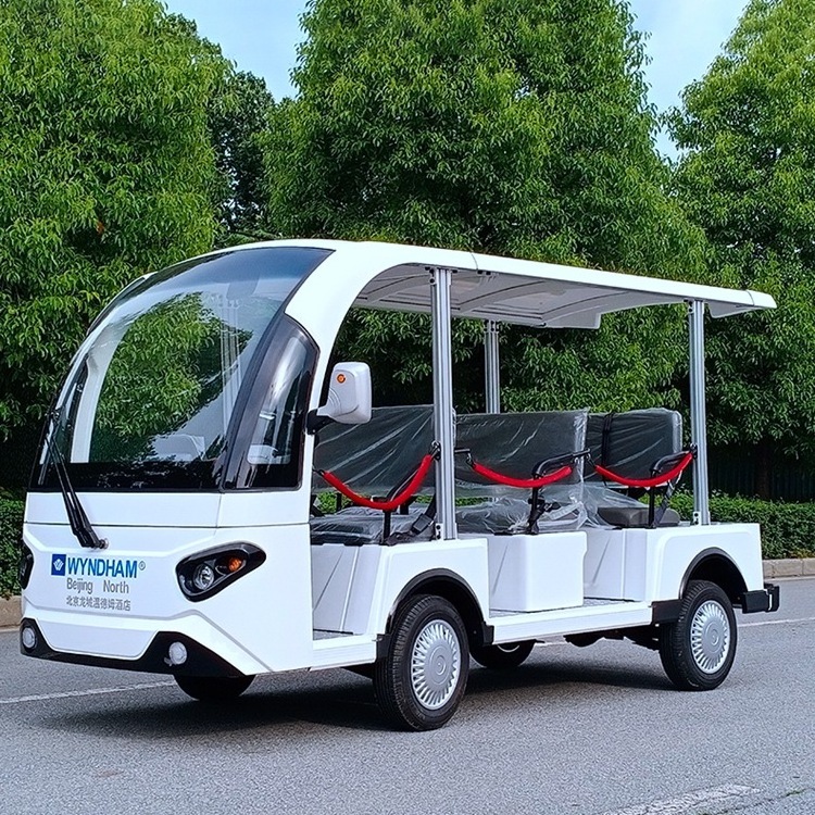 Mini Bus Company 11 Passenger EV Sightseeing Car Utility Vehicles Small Electric Shuttle Bus for Sale