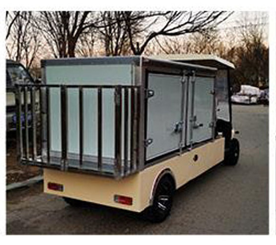 China Boxcar Electric Food Delivery Room Service Resort Golf Pull Cart with Dining Box