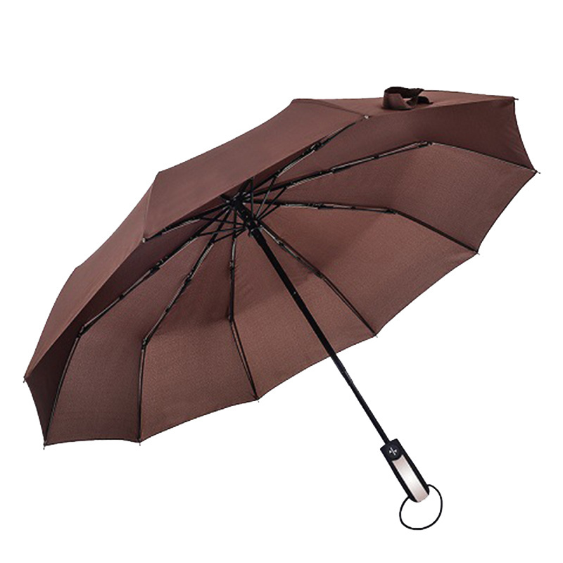 Yubo 23 Inch custom company logo hot selling oem odm automatic 3 fold red different kinds umbrella for sale