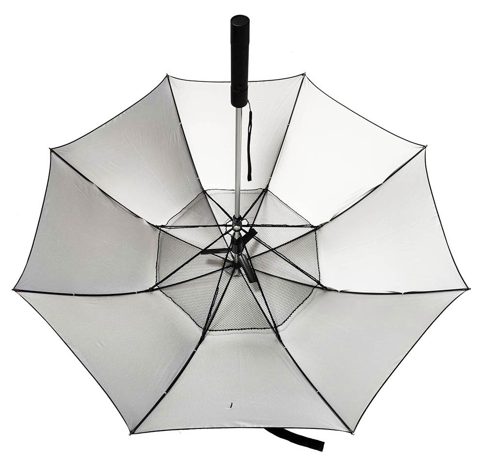 YUBO 2024 New Design USB Charger Anti-UV Cool Fan Umbrella with Power Bank