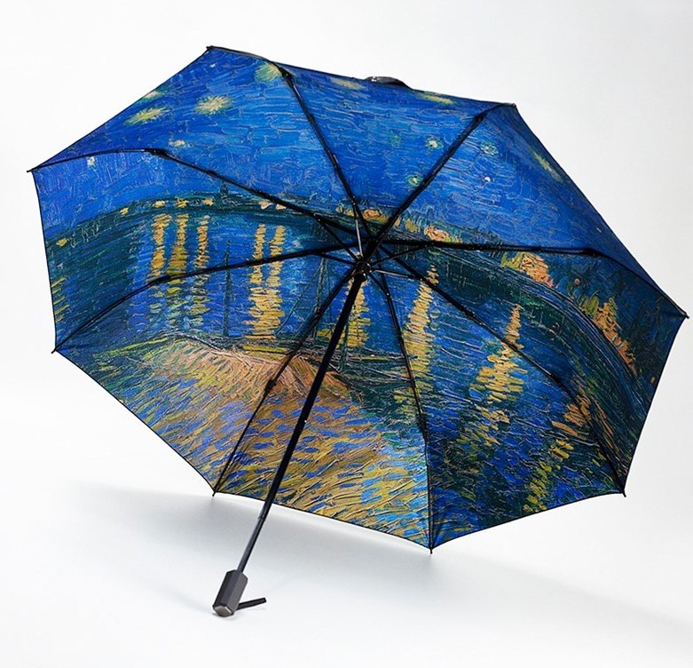 YUBO Van Gogh Oil Painting Printing Custom Manual 3 Folded Umbrella