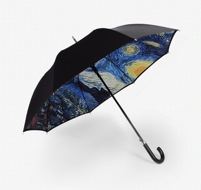 YUBO Van Gogh Artwork Sublimation Digital Printing Straight Umbrella