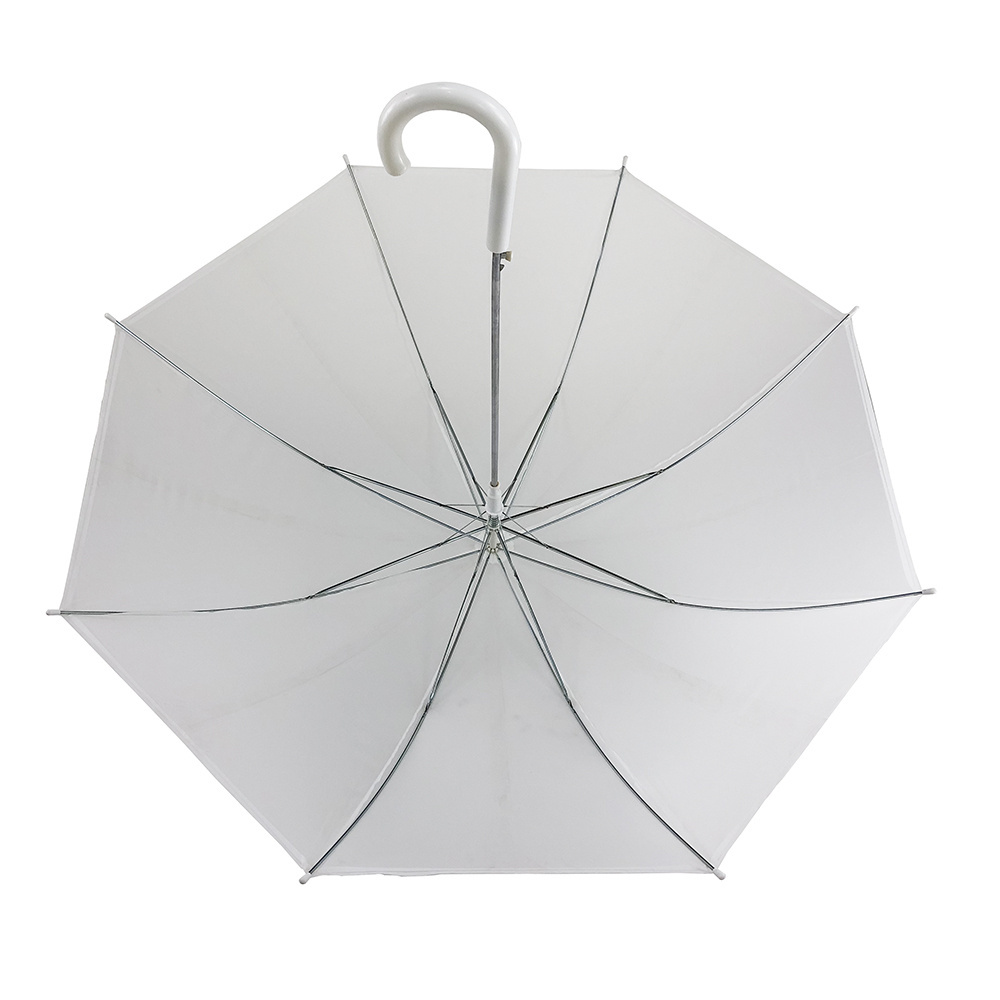 YUBO Low Price Steel Frame Umbrella Auto Open White Promotion Umbrella