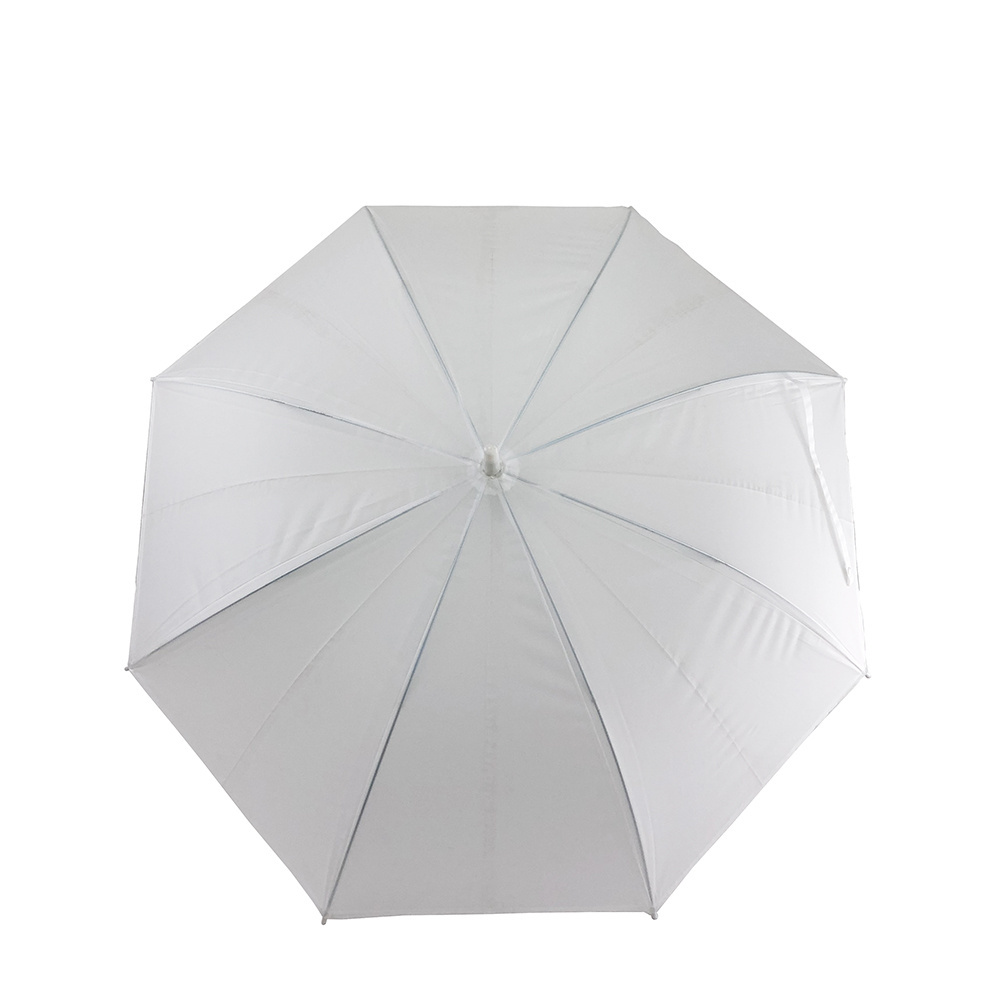 YUBO Low Price Steel Frame Umbrella Auto Open White Promotion Umbrella