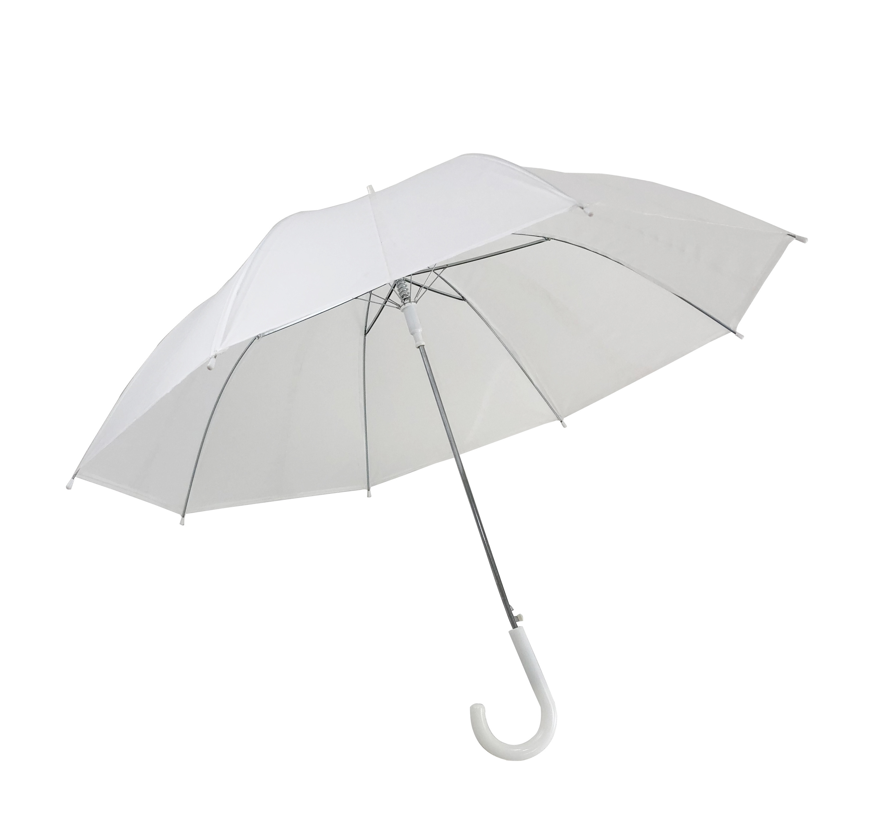 YUBO Low Price Steel Frame Umbrella Auto Open White Promotion Umbrella