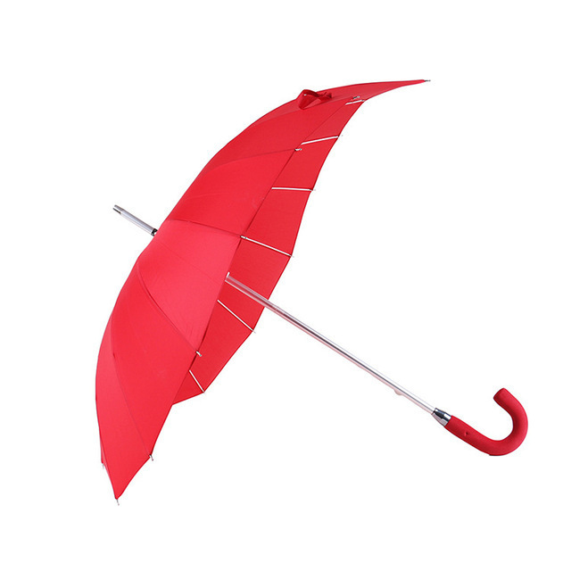 Yubo 23 inch Plastic Handle Promotional Custom Logo Heart Shape Umbrella Love Umbrella