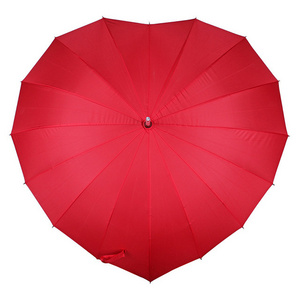 Yubo 23 inch Plastic Handle Promotional Custom Logo Heart Shape Umbrella Love Umbrella