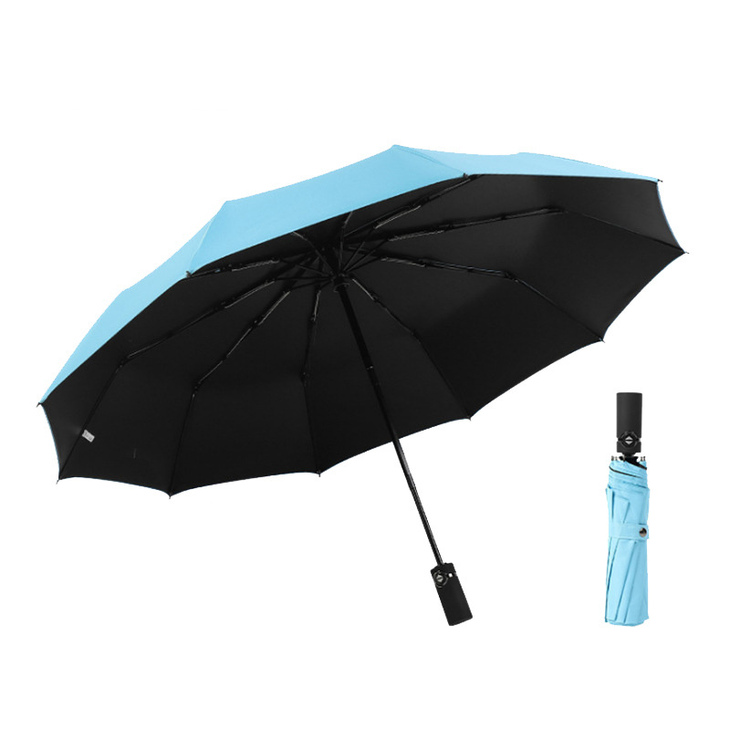 Yubo 23 inch 10 ribs 3  folding auto umbrella automatic customize printing flag umbrella travel fashion automatic umbrella