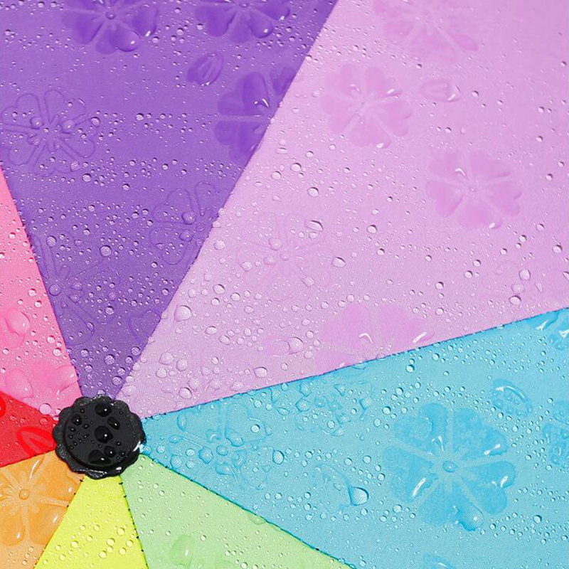 Yubo 8 Colors High Quality Magic Watermark Change Color when Wet 3 Folding Umbrella