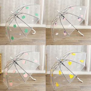 YUBO 2024 New Fashion Stylish Decorated Gift Colorful Clear POE Materials Umbrella