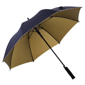 Yubo 190T PG UV Protect Golden Coating Advertising Promotional Umbrella Windproof Customized Golf Umbrella