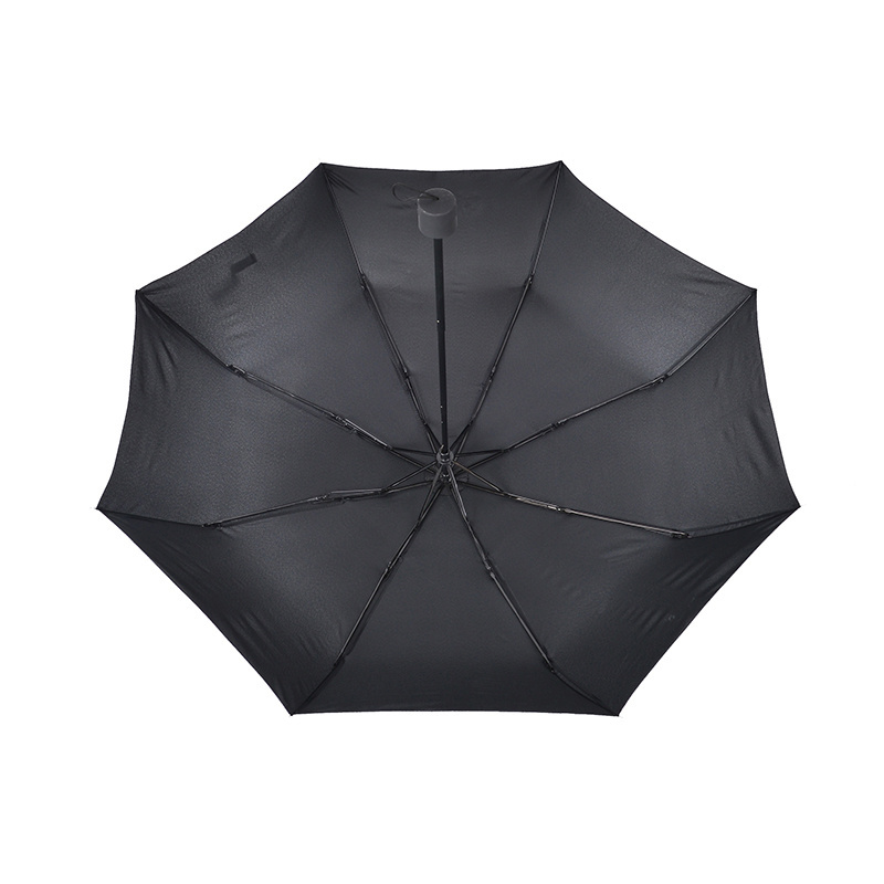 Yubo Manual Open UV Protective Personalized Black Umbrellas Sun Umbrella Cheap 3 Folding Umbrella