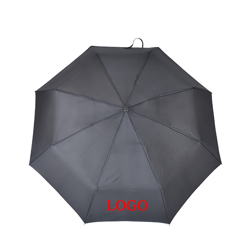 Yubo Manual Open UV Protective Personalized Black Umbrellas Sun Umbrella Cheap 3 Folding Umbrella