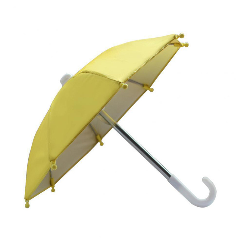 Yubo Portable Plastic Handle Promotional Custom Logo Mini Cell Phone Umbrella Motorcycle Mini Umbrella