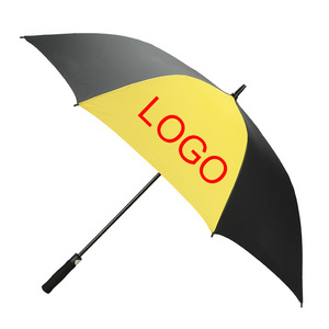 Yubo 68 Inch Fiberglass Ribs Windproof UV Protect Straight Golf Umbrella Custom Logo Print for Promotion Golf Umbrellas