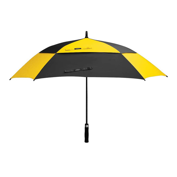 Extra Large Windproof Double Canopy Vented Square Stick Umbrella