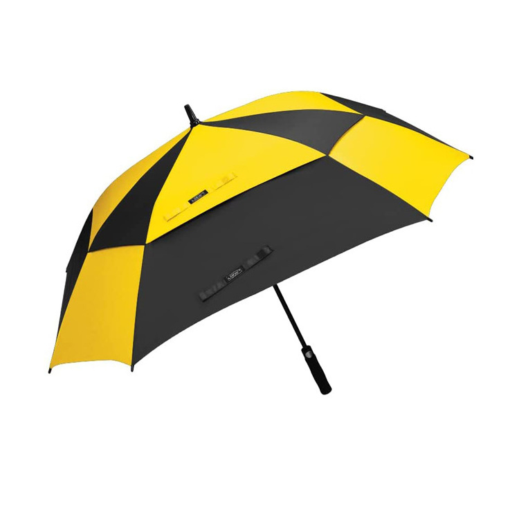 Extra Large Windproof Double Canopy Vented Square Stick Umbrella