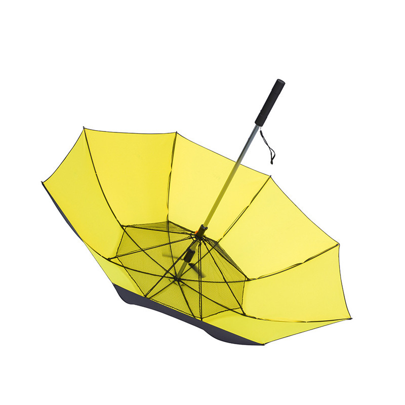 Rain Special Double Canopy USB Anti-Uv Waterproof Solar Fan Umbrella