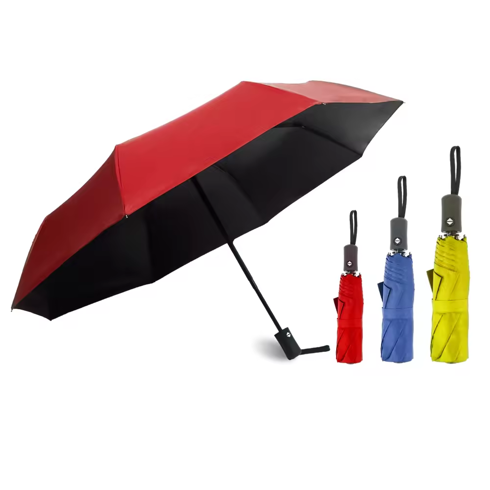 YB Payung parapluie sombrillas portable travel foldable compact custom logo paraguas auto 3 folding umbrella automatic