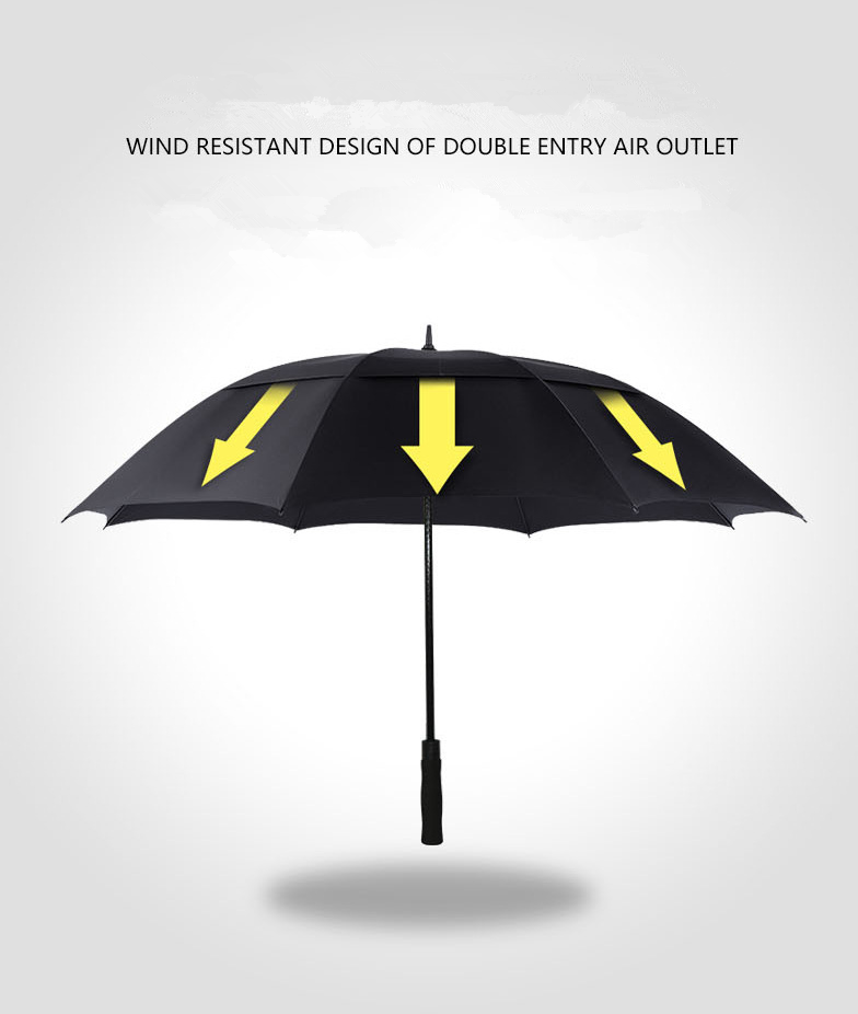 YB Double Layer Extra Large Oversized Golf outdoor umbrella Heavy Duty Big Long Auto Open Windproof Stick Rain umbrella