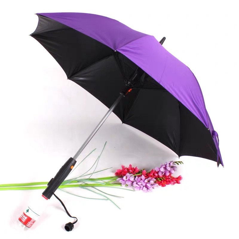 YUBO 23 Inch Summer Cool Water Spray Fan Umbrella with UV Protection Coated Fabric