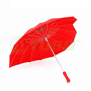 Custom Size Red Color Heart Shape Fiberglass Wedding Umbrella for Bride