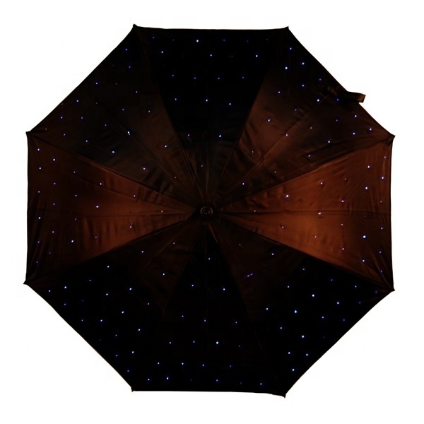 23 Inch Auto Open Led Flying Umbrella with Flashlight