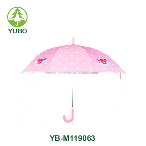 Yubo Polyester Fabric Hand Open Children Umbrella Beauty Print Cheap Kids Umbrella